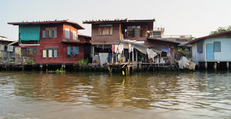Asian ordinary street of the town and residential buildingsの写真素材
