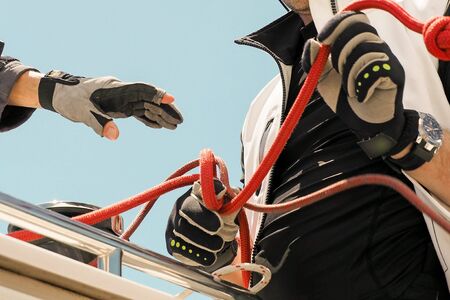 fragments and part of the deck yachtの写真素材