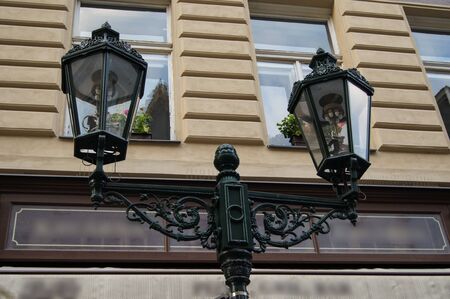 Prague embankment and bridgeの写真素材