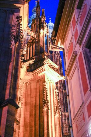 light between housesの写真素材