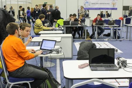 young people in the studio robotics