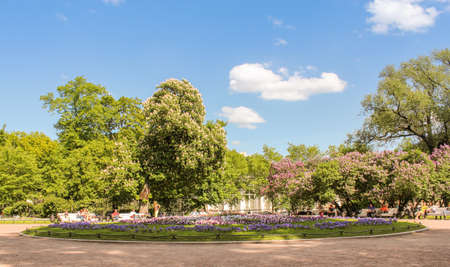 People relax in Catherine garden.のeditorial素材
