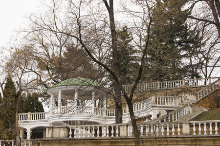 Stair railings transitions. Architecture and attractions of the city of Kislovodsk.の写真素材