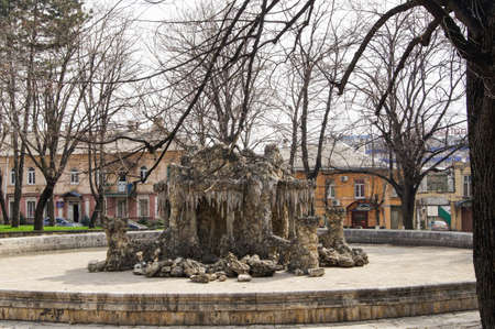 Monument stone abstraction. Architecture and attractions of the city of Kislovodsk.のeditorial素材