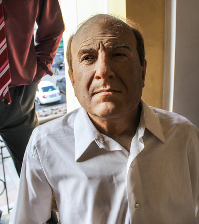 Figure oligarch Berezovsky. Wax Museum Gallery Bolshoi Gostiny Dvor in St. Petersburg.のeditorial素材