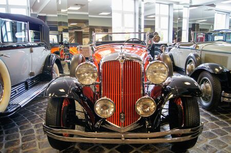 Museum of retro cars. The museum of vintage cars and military equipment.のeditorial素材