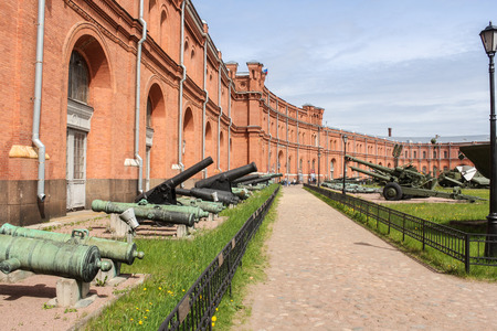 The path of the museum of artillery. Military History Museum of combat equipment in St. Petersburg...