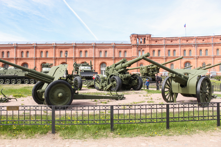 Guns of different years of production. Military History Museum of combat equipment in St. Petersburg Petersburg.のeditorial素材