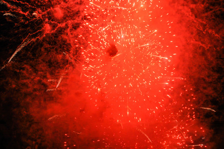 Festive night show of graduates of St. Petersburg Scarlet sailsの写真素材