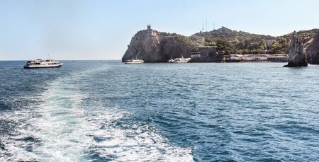 Vessels approaching the coast.