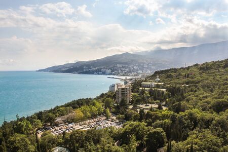 View from the balcony to Yalta.の写真素材