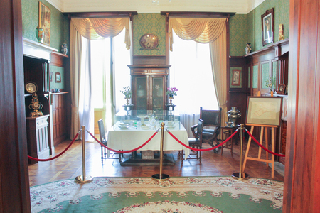 Interior of the palace dining room. The decoration and interior of the Levadsky Palace.のeditorial素材
