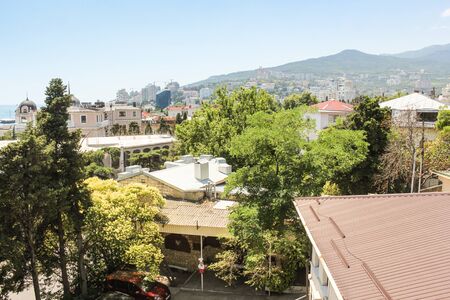 City views of Yalta from the height of the cable car.のeditorial素材