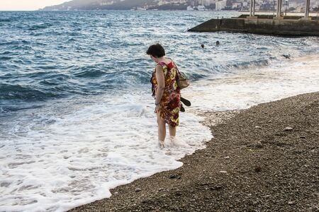 Surroundings and adjacent areas of the hotel Yalta Intourist.のeditorial素材