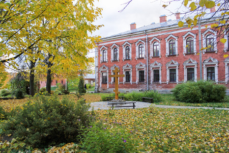 Bright autumn colors in the provincial cities of Russia.のeditorial素材