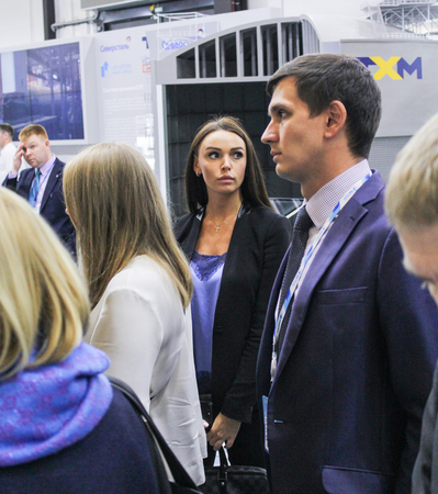 Participants and visitors of the annual St. Petersburg Gas Forum.のeditorial素材