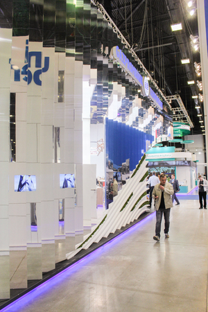 Participants and visitors of the annual St. Petersburg Gas Forum.のeditorial素材