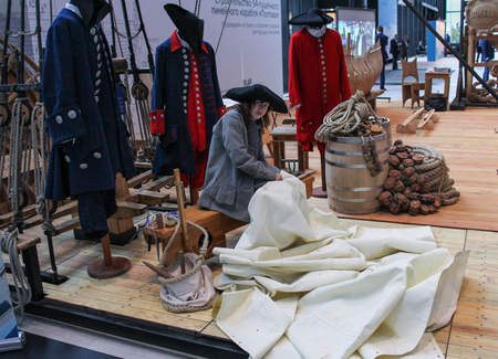 Exhibition in the lobby of the St. Petersburg Expo Forum.