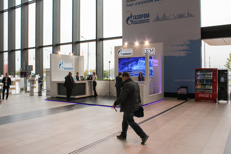 Expo Forum venue of the St. Petersburg Gas Forum.のeditorial素材