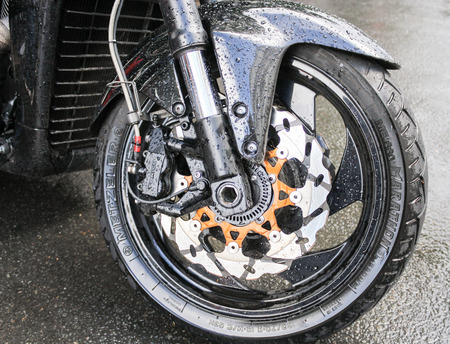 The annual Harley-Davidson Festival is held in the center of St. Petersburg.のeditorial素材