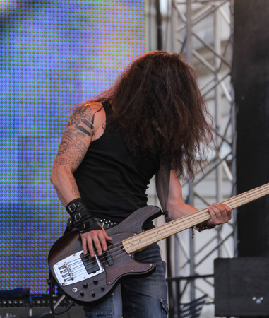 Music at the Harley-Davidson Festival in St. Petersburg.のeditorial素材