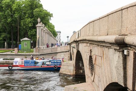 Details and elements of the architecture of the historic center of St. Petersburg.のeditorial素材