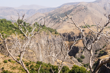 Mountain landscapes of peaks and ridges of Armenia.の写真素材