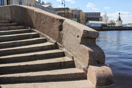 Architecture of city embankments of rivers and canals.の写真素材