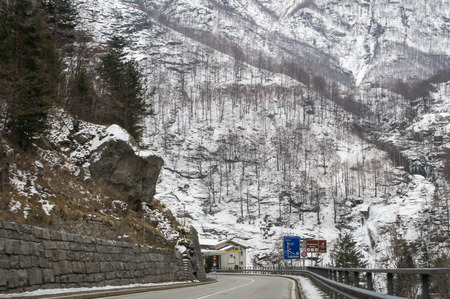 View from the car on the roads and the city.のeditorial素材