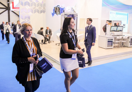 International Annual Gas Forum in the Expo Forum of St. Petersburg.のeditorial素材