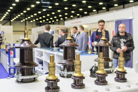 Business people and visitors to the energy forum in St. Petersburg.