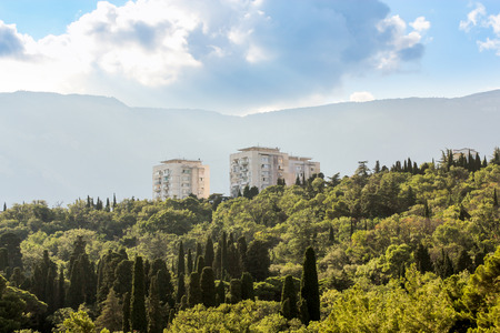 View from the observation platform on the Yalta coast.の写真素材