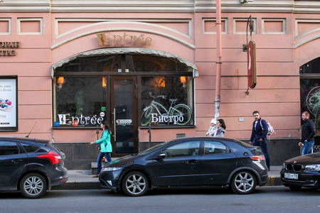 Houses, streets and views of the central part of non-excursion St. Petersburg.のeditorial素材