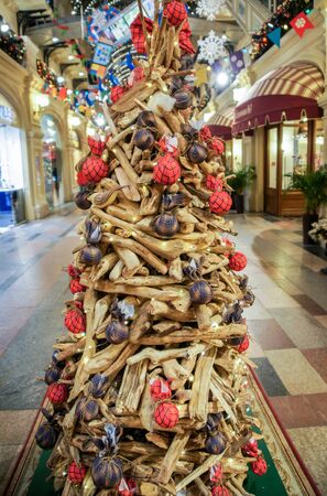 Christmas tree decorations and decorations in the design.の写真素材