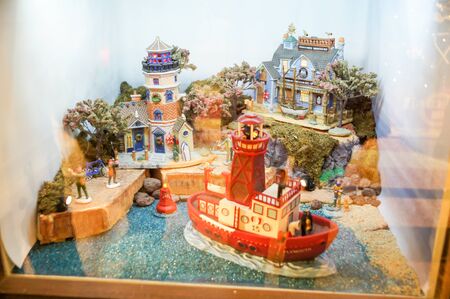 Christmas tree decorations and decorations in the design.