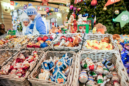 New Year's trade in the Main Department Store of Moscow.のeditorial素材