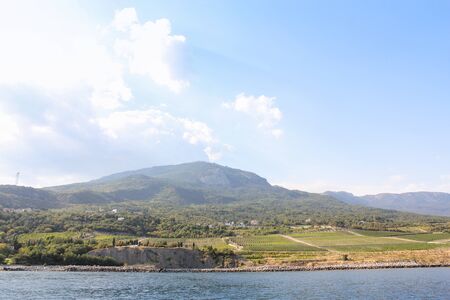 The coast and beaches of the resort town of Gurzuf.