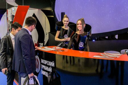 Participants and visitors of the annual St. Petersburg Gas Forum.のeditorial素材