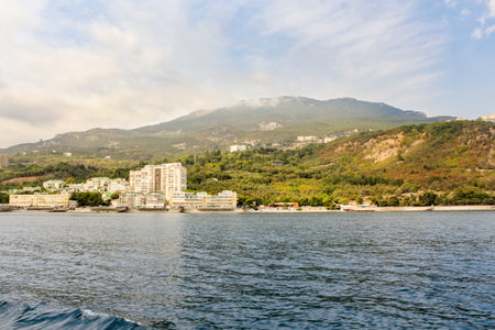 Boat trip from Yalta to Gurzuf.の写真素材