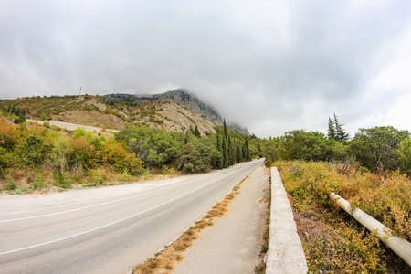 Types of the Crimean South Coast Highway, Yalta Sevastopol.の写真素材