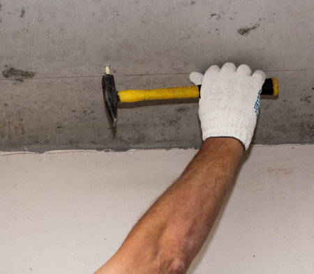 Construction and finishing works in new apartments of residential buildings.の写真素材