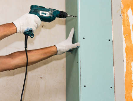 Construction and finishing works in new apartments of residential buildings.の写真素材