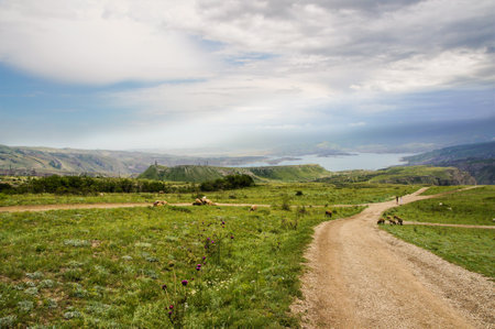 The most beautiful mountain landscapes of Dagestan.の写真素材