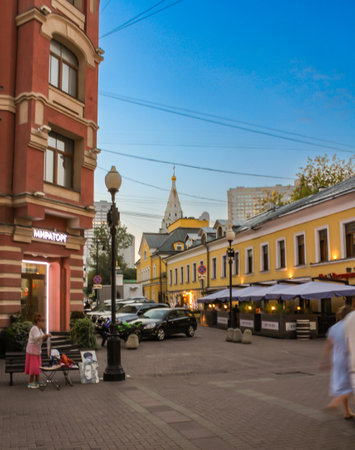 Evening walk along the legendary old Arbat.