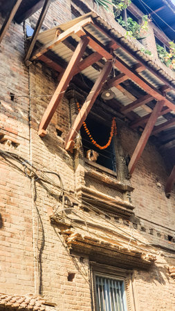 Walking tour of famous city places of Kathmandu Valley.の写真素材
