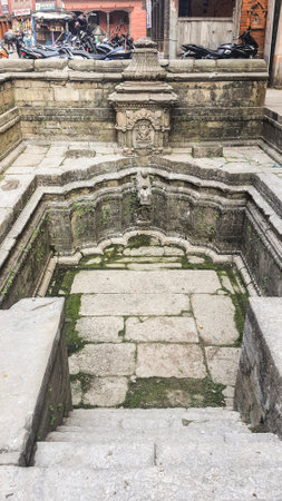 Walking tour of famous city places of Kathmandu Valley.の写真素材