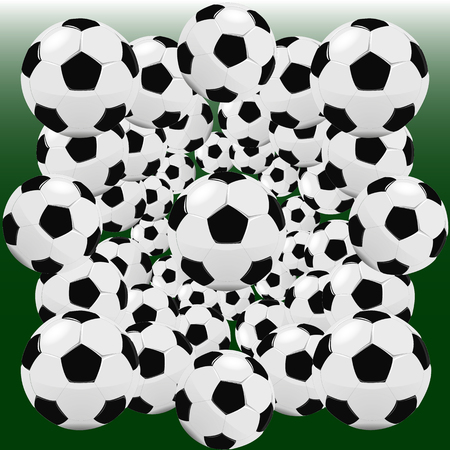 soccer balls backgroundのイラスト素材