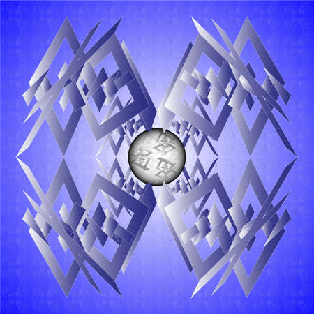 Abstract colorful abstraction.glass bowlのイラスト素材