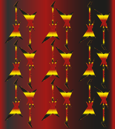 guitar, electric guitar, background, colorのイラスト素材