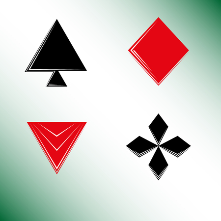 cards, poker, hearts, diamonds, peak, baptizing, suitのイラスト素材